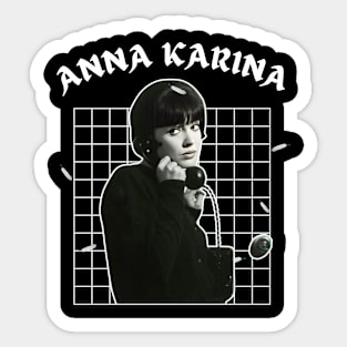 Anna karina ^^^ retro style Sticker